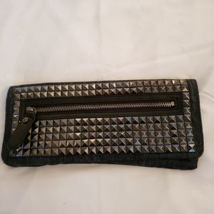 BCBG Max Azria Denim Studded Clutch